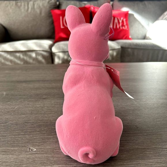 Valentine’s Flocked French 8" Bulldog Figurine In Pink 2024-Spritz Tabletop NEW - Picture 8 of 16